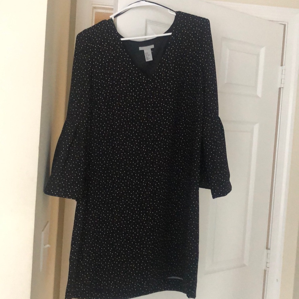 Black with polka dot dress